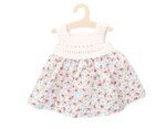 Lėlės suknelė 38cm nerta gėlytėmis