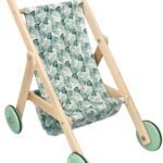 Lengvas medinis lėlių vežimėlis