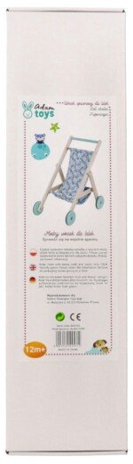 Lengvas medinis lėlių vežimėlis