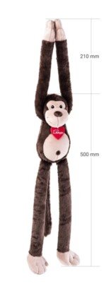 Lumpin ruda pliušinė beždžionėlė 'Apkabink mane', 70 cm