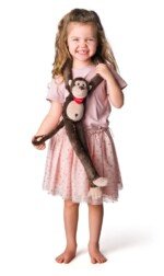 Lumpin ruda pliušinė beždžionėlė 'Apkabink mane', 70 cm