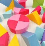 Magnetiniai Tangram blokeliai, 100 elementų
