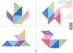 Magnetiniai Tangram blokeliai, 100 elementų