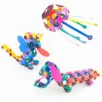 Magnetiniai blokeliai „Super Vaivorykštė“, 60 dalių