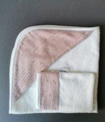 Maudynių komplektas lėlei su kempine Rožinis dangus