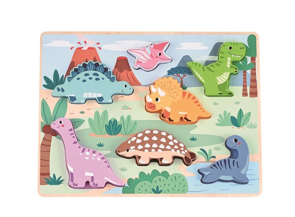 Medinė Dinozaurų Dėlionė Medinė Dinozaurų Dėlionė