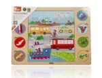 Medinė dėlionė 2in1 Transporto priemonės