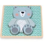 Medinė dėlionė su meškiuku