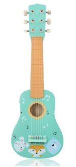 Medinė gitara su gyvūnais