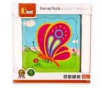 Medinė sluoksninė dėlionė Drugelis