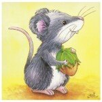 Medinės kubinės kaladėlės su gyvūnėliais