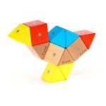 Medinės magnetinės kaladėlės, 40 elementų