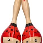 Mediniai marakasai „Boružėlės“ (2 vnt.)