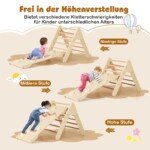 Medinis 4-in-1 laipiojimo komplektas su čiuožykla ir supuoklėmis (Natūrali)