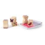 Medinis antspaudų rinkinys Drugeliai ir Širdelės