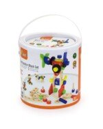 Medinis konstravimo rinkinys, 68 detalės kibirėlyje