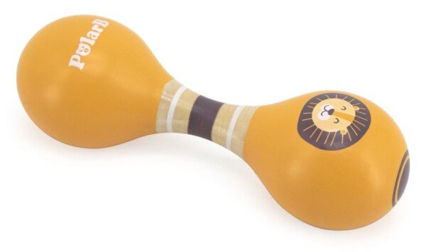 Medinis marakasas su liūto motyvu