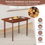 Stačiakampis valgomojo stalas medžio masyvo kojomis (Riešuto)