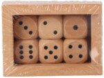 Medinių kauliukų rinkinys dėžutėje