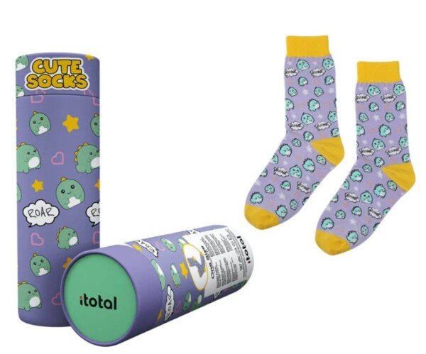 Medvilninės kojinės su dinozaurais