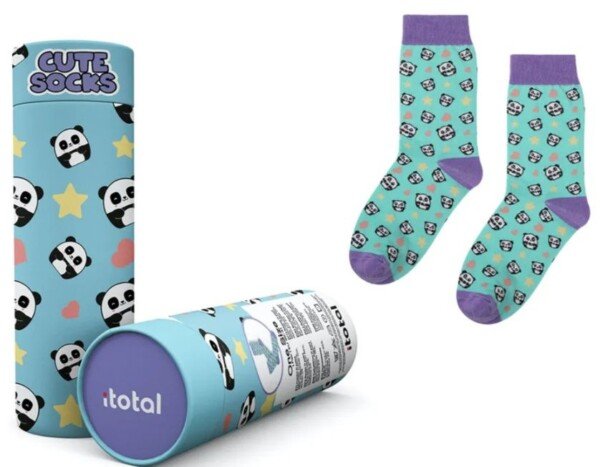 Medvilninės kojinės su pandomis
