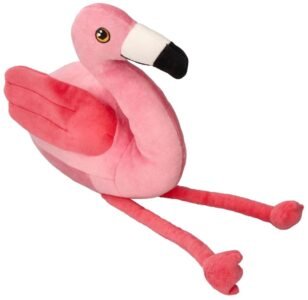 Medvilninis pliušinis flamingas