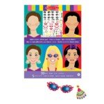 Mergaitės lipdukų žaidimas „Veidai“