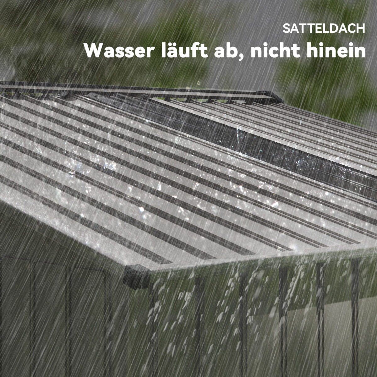 Metalinis sodo sandėliukas su stumdomomis durimis ir ventiliaciniais langeliais 277 x 195 x 192 cm