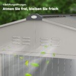 Metalinis sodo sandėliukas su stumdomomis durimis ir ventiliaciniais langeliais 277 x 195 x 192 cm