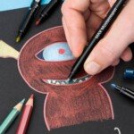 Metalo efekto kreidelės ir žymekliai, 10 vnt.