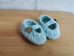 Mėtiniai nerti batukai 38 cm lėlei