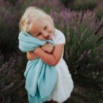 Mėtų spalvos medvilninė kūdikių antklodė