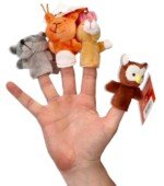 Miško gyvūnėlių pirštų lėlių rinkinys