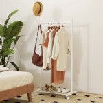 Mobili drabužių kabykla su batų lentyna ir kabliukais