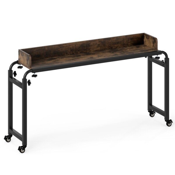 Reguliuojamo aukščio ir ilgio lovos staliukas su ratukais (Ruda)