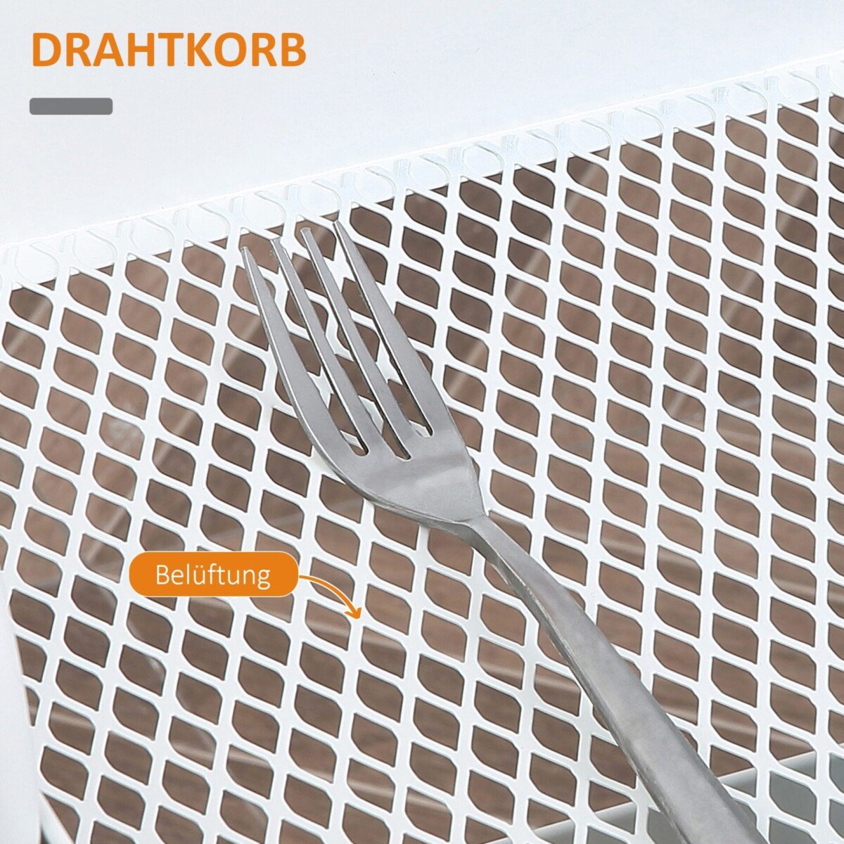 Mobilus-virtuvinis-vezimelis-su-stalciumi-ir-lentynomis-5 Virtuvės vežimėlis su stalčiumi, lentynomis ir stabdomais ratukais