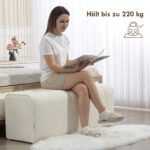 Modernus banketas su dygsniuotu dizainu, atlaikantis iki 220 kg