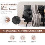 Modulinė sofa-lova su reguliuojamu atlošu ir porankiais (Juoda)
