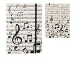 Muzikinė A5 užrašų knygelė su 96 taškuotais lapais