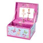 Muzikinė dėžutė su mėlynu drugeliu