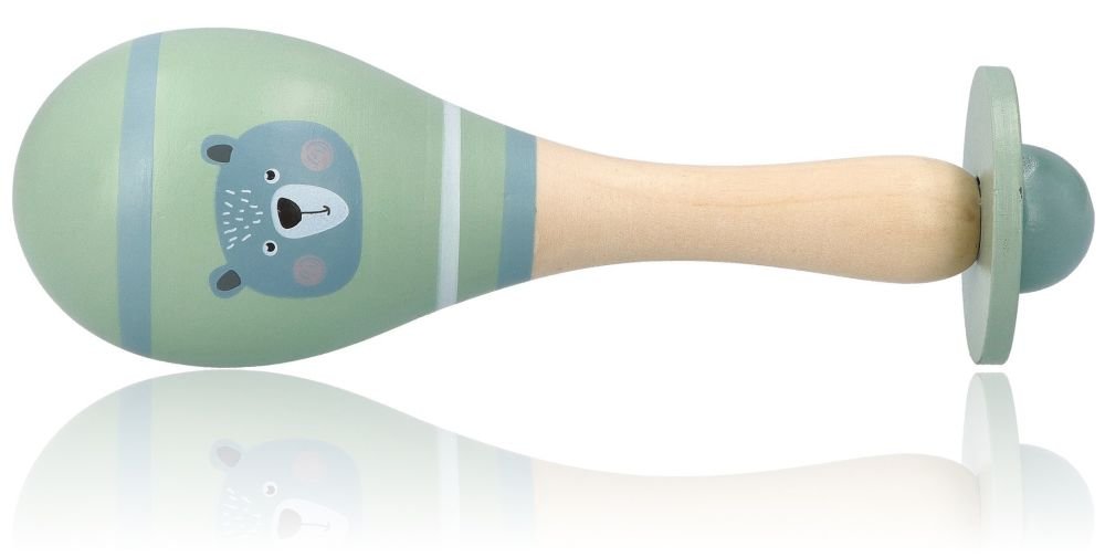 Muzikinis marakasas su meškučiu Muzikinis marakasas su meškučiu