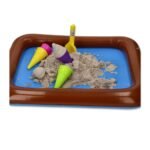NaturSand Kinetinis smėlis 3 kg su ledų formelėmis ir kibirėliu