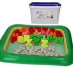 NaturSand kinetinio smėlio rinkinys su formelėmis ir smėlio dėže, 3 kg