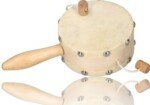 Natūralus būgnelis su karoliukais