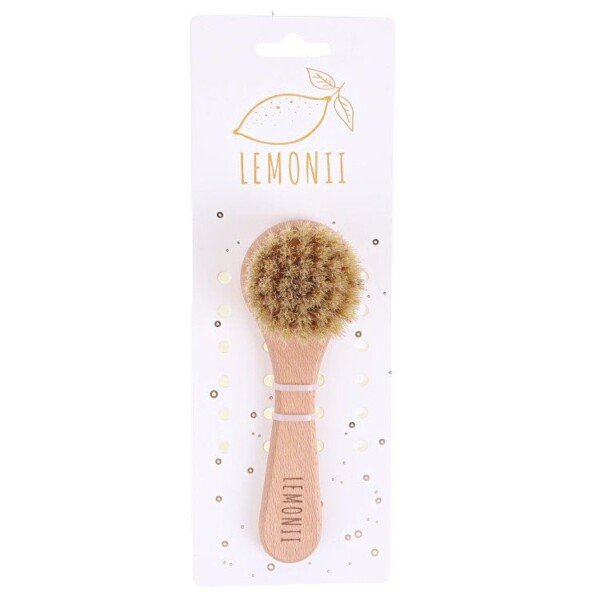 Natūralus kiaulių šerių veido šveitimo šepetys