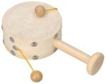 Natūralus rankinis būgnelis su rutuliukais