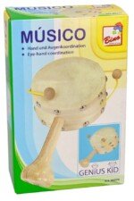 Natūralus rankinis būgnelis su rutuliukais