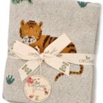 Nature Planet Organinės medvilnės pledas Laukiniai gyvūnai