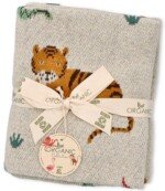 Nature Planet Organinės medvilnės pledas Laukiniai gyvūnai