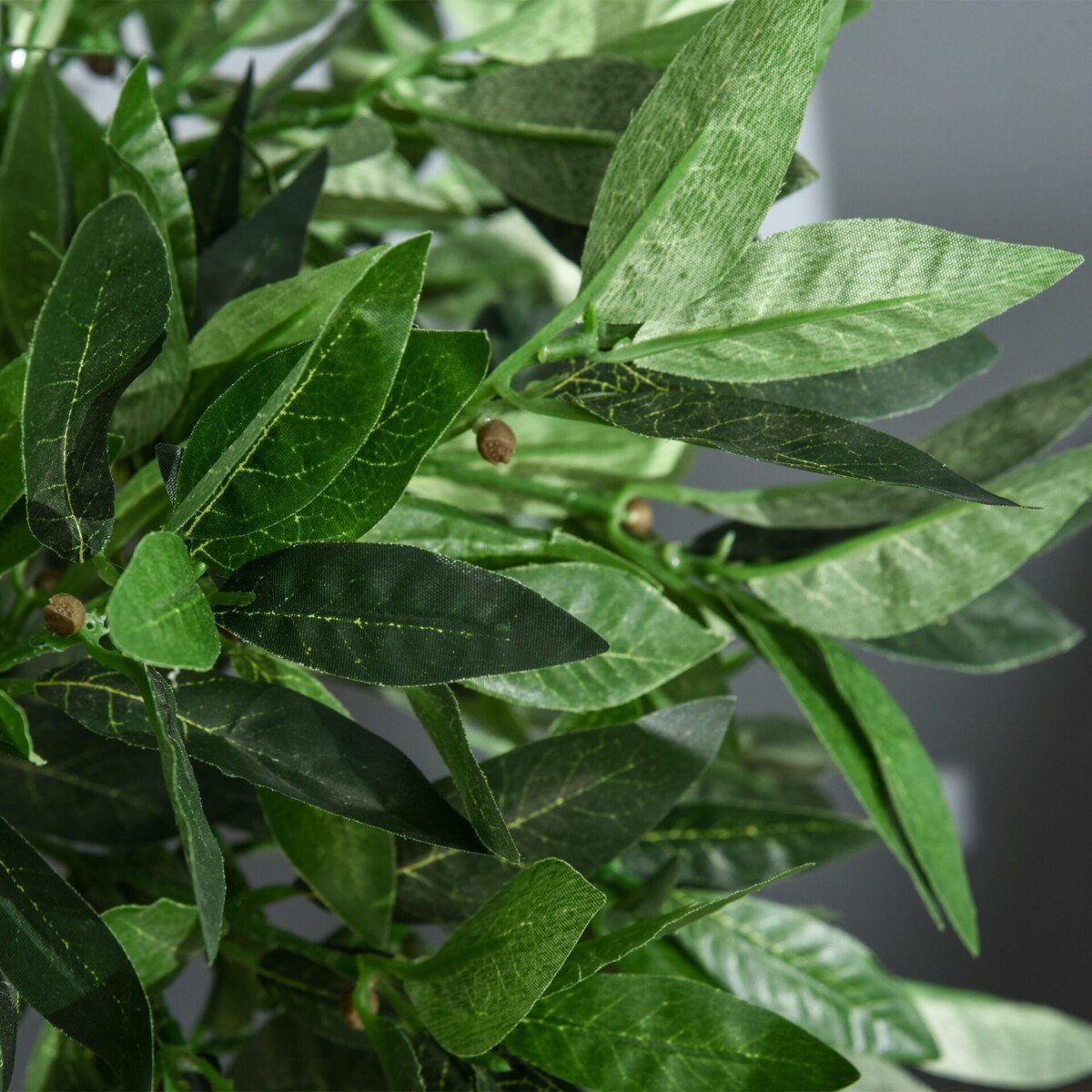 Dirbtinių lauramedžių rinkinys su cemento vazonais, 90 cm, 2 vnt.